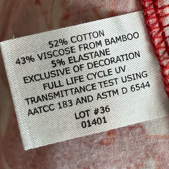 Coolibar UPF 50+ Dress –‎ Women's Size S – Pink Red White Paisley – 3/4 Sleeve - Picture 4 of 6